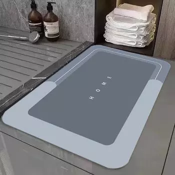 Современный простой коврик для двери ванной комнаты, впитывающий диатомовый грязевой коврик для ног, быстросохнущий коврик для двери ванной комнаты с диатомовым грязевым покрытием 40*60cm