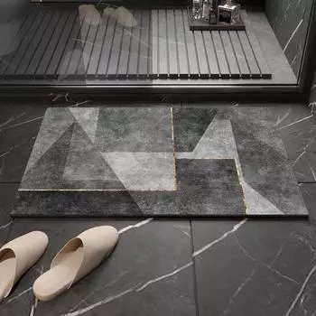 Современный простой коврик для ванной комнаты с диатомовой грязью, нескользящий, впитывающий воду, быстросохнущий, износостойкий 40X60cm 15.7X23.6in
