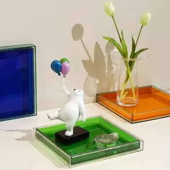 Современный простой креативный акриловый поднос для хранения украшений для гостиной, журнального столика, обеденного стола, домашнего декора, ремесел
