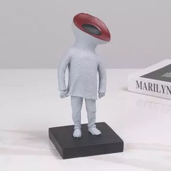 Современный простой креативный инопланетный инопланетянин настольные украшения для домашнего кабинета детская комната черно-белый персонаж мультфильма мягкое украшение