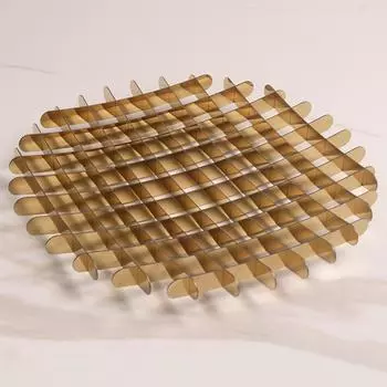 Современный Простой Легкий Роскошный Металлический Круглый Сетчатый Поднос с Фруктами Украшения Модель Комнаты Столовой Гостиной Мягкие Украшения