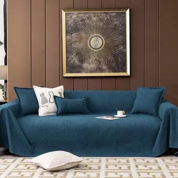 Современный простой ленивый диван-полотенце, встроенный чехол для дивана, тканевый зимний плюшевый чехол для дивана с высоким смыслом, универсальный чехол для дивана с полным покрытием 180*130