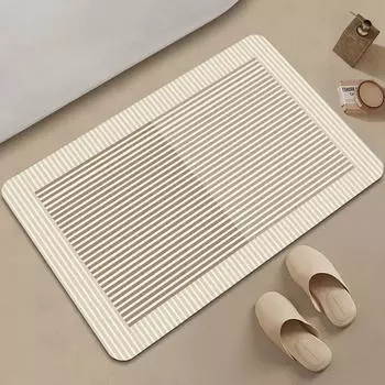 Современный простой нескользящий коврик для ванной комнаты, присоска, коврик Simple Line Diatom Mud 40*60cm