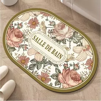 Современный простой нескользящий впитывающий коврик для ванной комнаты с диатомовой грязью, устойчивый к грязи и износу, коврик для ног 40*60cm
