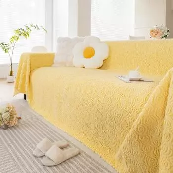 Современный простой однотонный чехол для дивана, нескользящее полотенце для дивана, скандинавский защитный чехол от пыли и царапин, диванный коврик, одеяло 180x130cm хаки