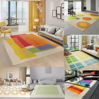 Современный простой радужный ковер для гостиной, домашний чайный столик, спальня, впитывающий нескользящий большой светлый роскошный ковер, напольный коврик, декор 40X60cm-16x24in