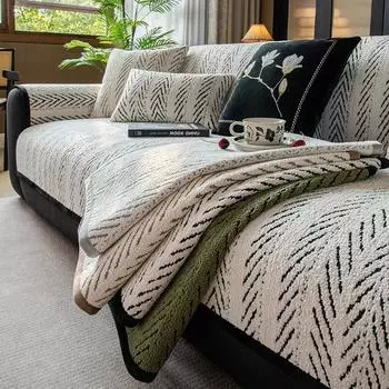 Современный простой скандинавский стиль плюшевая диванная подушка новая зимняя теплая и удобная подушка нескользящая кожаная диванная ткань 70x70