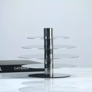 Современный простой свет роскошный серебряный геометрический металлический сращивающийся подсвечник украшения модель комнаты кабинет гостиная аксессуары