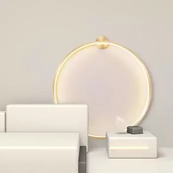 Современный простой светодиодный настенный светильник 15 Вт/24 Вт/28 Вт/38 Вт/47 Вт, круглый, для домашнего освещения, спальни, гостиной, золотой/черный светодиодный настенный светильник Warm White (2700-3500K)