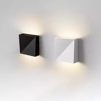 Современный простой светодиодный настенный светильник мощностью 6 Вт/9 Вт/12 Вт, прикроватная лампа для спальни, гостиной, алюминиевый настенный светильник для домашнего декора, белые/черные светильники Warm White (2700-3500K)