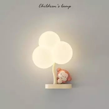 Современный простой светодиодный настенный светильник PE Monkey Petal Cream Wind Nordic Bedroom Board настенный светильник для кабинета с регулируемой яркостью и блеском tri colored light