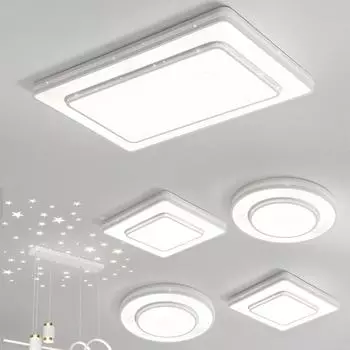 Современный простой светодиодный потолочный светильник для спальни, гостиной, столовой, освещение, украшение, квадратный, круглый, затемняющий потолочный светильник Dimming