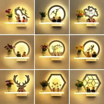 Современный простой теплый светодиодный светильник для спальни, прикроватный светильник, креативная гостиная, коридор, декоративный детский светодиодный настенный светильник ZM1024