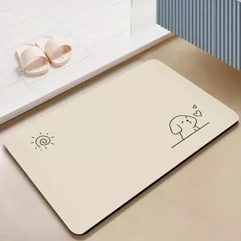 Современный простой ветряной молочный цвет бытовой диатомовый грязевой коврик простой расширенный сенсорный коврик для ванной комнаты нескользящий впитывающий коврик 50x80cm