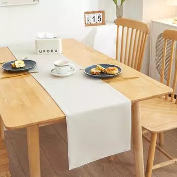 Современный простой водонепроницаемый льняной большой отель, западный настольный флаг, флаг для кровати B & B, четыре сезона, флаг на конце кровати 30*160cm бежевый