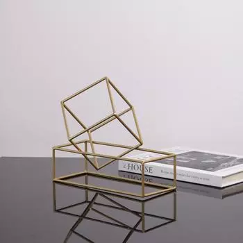 Современный простой железный геометрический каркас домашняя модель комната гостиная кабинет офис продаж модное легкое украшение