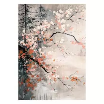 Современный японский минимализм Дзен Дзен Мирный пейзаж Художественный плакат Печать на холсте Гостиная Спальня Домашнее украшение Без рамы 21cm30cm NoFrame