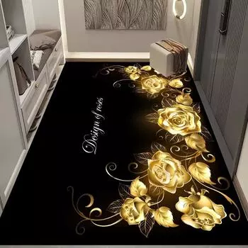 Современный роскошный большой ковер для прохода, украшение для дома, ковер для гостиной, длинный нескользящий коврик для прихожей, коврики для спальни 60x90cm door mat