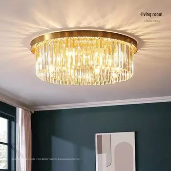 Современный роскошный хрустальный светодиодный потолочный светильник для гостиной, спальни, кабинета или ресторана Diameter 50cm