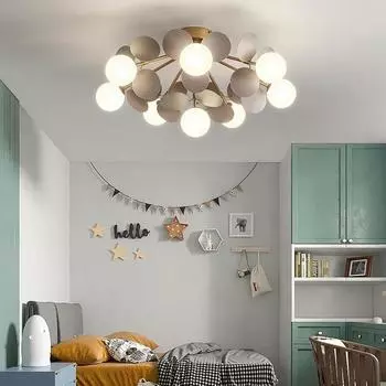Современный роскошный потолочный светильник для гостиной, стеклянный, красочный, для детской комнаты, потолочный светильник для коридора, украшение дома, внутреннее освещение Warm White