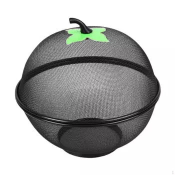 Современный сетчатый держатель для фруктов с закрытой крышкой для хранения на кухне чёрный