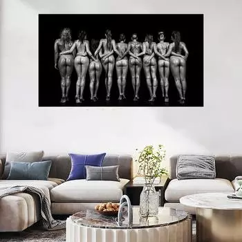 Современный сексуальный женский настенный художественный холст, картина на холсте, абстрактные принты для плакатов, художественная настенная картина для гостиной и домашнего офиса, декор 20x40cm No Framed