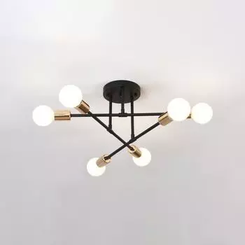 Современный скандинавский потолочный светильник, золотая люстра для дома, гостиной, столовой, спальни, 6 головок, светильники, домашний декор