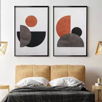 Современный скандинавский стиль Cancas Картина Печать Минималистский настенный постер Круглая геометрия Картина для гостиной Домашний декор Cuadro 21x30cm No Framed