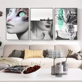 Современный скандинавский стиль, женские сексуальные губы, креативная картина на холсте, настенные картины, постеры и принты для гостиной, комнаты для девочек, HD 21cm30cm NoFrame