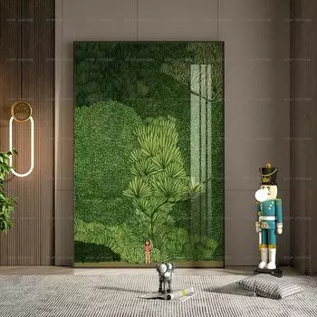 Современный скандинавский зеленый лес британский дизайн иллюстрация холст печать плакат живопись настенные картины искусство корейская студия домашний декор 21x30cm No Framed