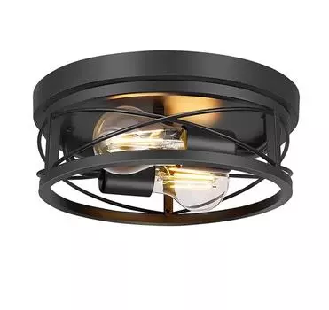 Современный стиль, черный встраиваемый потолочный светильник, промышленный фермерский потолочный светильник для кухни, прихожей, цоколь E26 no bulb