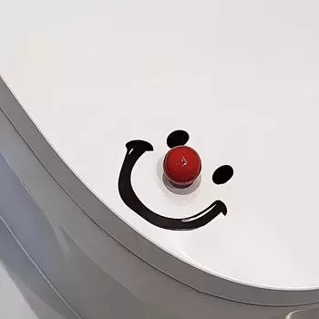 Современный стиль Dopamine Smile Ball Подъемник для крышки унитаза, круглая форма, ручной открыватель для крышки унитаза для ванной комнаты жёлтый