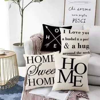 Современный стиль, наволочка с принтом, буквенный узор, износостойкая, моющаяся наволочка, диван, наволочка, декор B