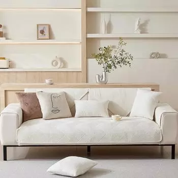 Современный стиль, новый стиль, диванная подушка, четыре сезона, универсальная, простая, нескользящая, подушка, полотенце для спины, плюшевый чехол для дивана, ткань 70x70cm