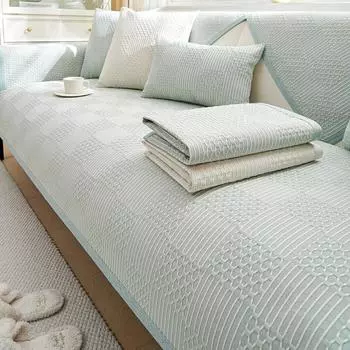 Современный стиль, новый стиль, диванная подушка, четыре сезона, универсальная, простая, нескользящая, подушка, полотенце для спины, плюшевый чехол для дивана, ткань 70x70