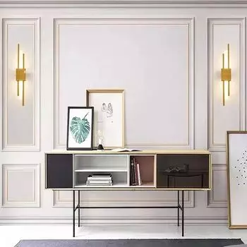 Современный стильный акриловый светодиодный настенный светильник для гостиной, спальни, прихожей, настенный бра, декор комнаты, прикроватная лампа для спальни Cool White(5500-7000K) чёрный