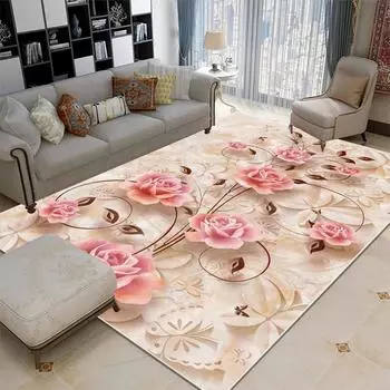 Современный стиль розовые ковры для гостиной ковер для украшения спальни девушки прикроватный коврик для эркера нескользящий моющийся напольный коврик 60x90cm door mat