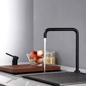 Современный стиль смеситель для раковины в ванной комнате с двумя держателями, фиксированный смеситель для раковины с одной ручкой, смеситель для горячей и холодной воды на 2 отверстия для кухонной мойки