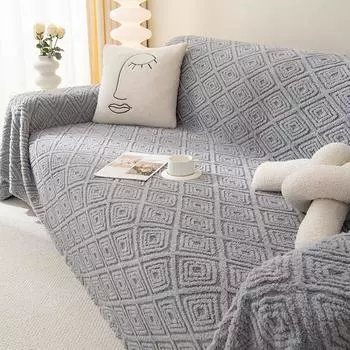 Современный стиль, универсальное плюшевое полотенце для дивана с четырьмя сезонами на спине, универсальный универсальный чехол для гостиной 180*130cm