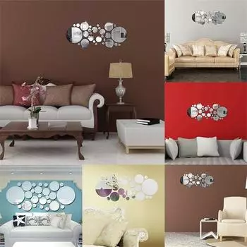 Современный стиль зеркала Съемная Наклейка Искусство Настенная Наклейка Домашняя Комната DIY Декор