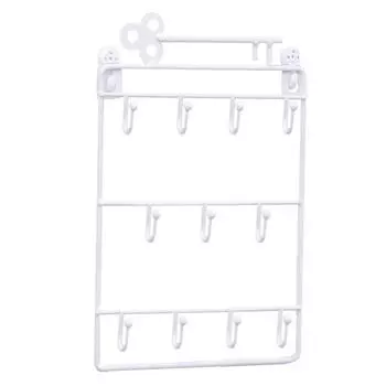 Современный стиль, железные настенные 11 вешалок, крючки, держатель для ключей, стеллаж для хранения шляп, практичные крючки для ключей золотой