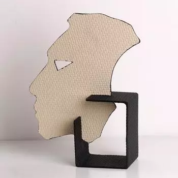 Современный свет роскошь абстрактное искусство кожа головные украшения гостиная кабинет дизайнер металл полые персонажи украшения