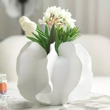 Современный свет Роскошный Лепесток Ваза Украшения Выставочный зал Отель Ресторан Модель Комната Гостиная Искусство Абстрактные Цветочные Украшения