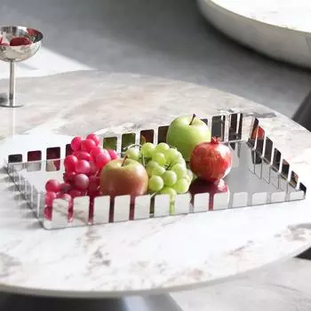 Современный светлый роскошный геометрический нерегулярный фруктовый поднос украшения модель дома офис продаж ресторан журнальный столик поднос мягкие украшения