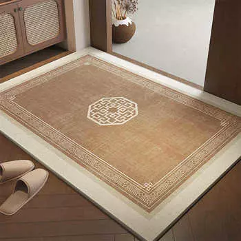 Современный светлый роскошный коврик для входной двери, коврик для входной двери, нескользящий коврик для ног, ковровое покрытие для прихожей, гостиной, чайной комнаты 40 * 60cm