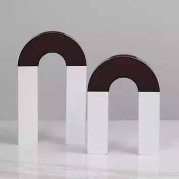 Современный светлый роскошный N-образный цветочный контейнер модель украшения комнаты украшения ТВ тумба вход винный шкаф креативный геометрический арочный декор