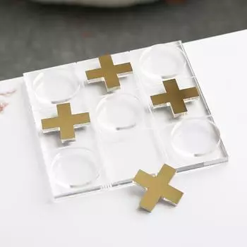 Современный светлый роскошный прозрачный узор из девяти квадратов, круглая вилка, шахматная доска, XO-украшения, модель комнаты, отеля, кабинета, офиса, мягкие украшения