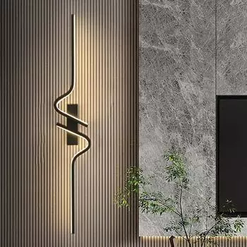 Современный светодиодный настенный светильник 60/80/100 см, прикроватное освещение, спальня, гостиная, кухня, фоновая стена, декор интерьера, длинные полоски света Cool white