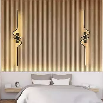 Современный светодиодный настенный светильник 60/80/100 см, прикроватное освещение, спальня, гостиная, кухня, верхнее и нижнее освещение, внутренний декор, длинная полоса света Cool white