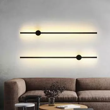 Современный светодиодный настенный светильник для спальни, гостиной, угловой бра, атмосферный светильник, скандинавский светодиодный длинный настенный светильник у кровати Warm White (2700-3500K)